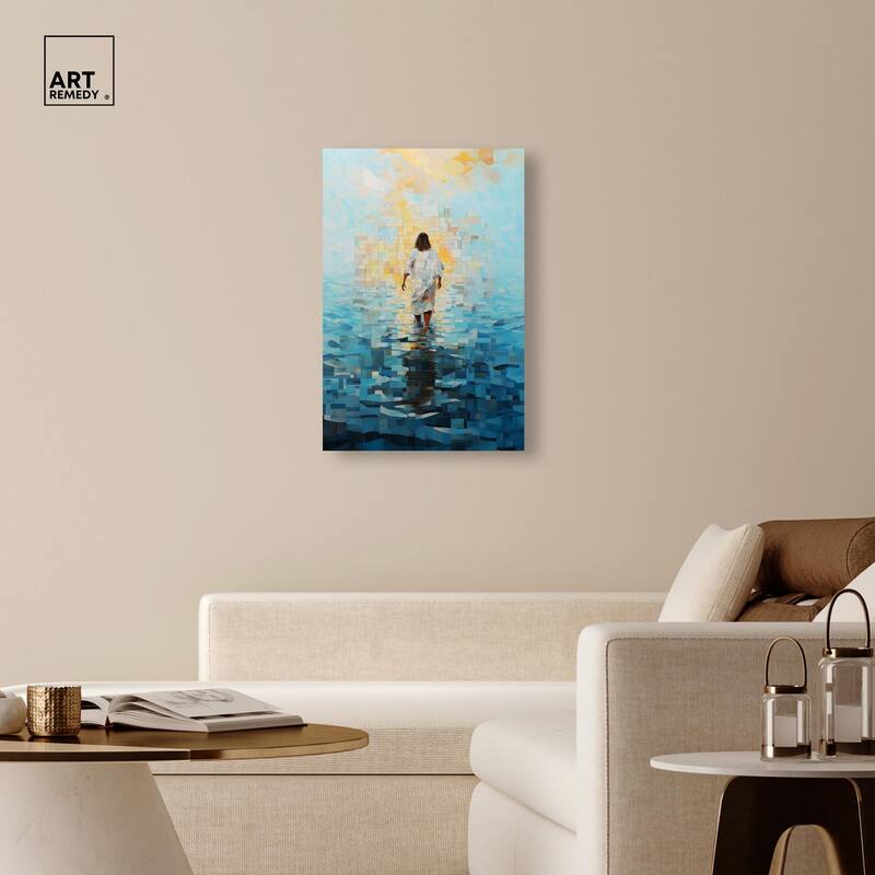 Water Walker Mosaic II Canvas by Art Remedy, Gallery Wrapped