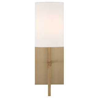 Veronica 1 Light Aged Brass Wall Mount - 5'' W x 16.5'' H x 6'' D