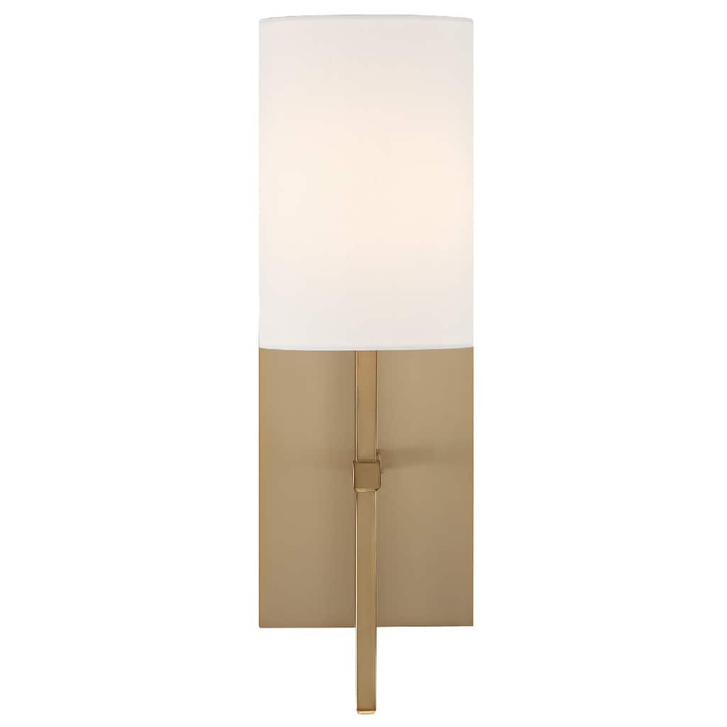 Veronica 1 Light Aged Brass Wall Mount - 5'' W x 16.5'' H x 6'' D