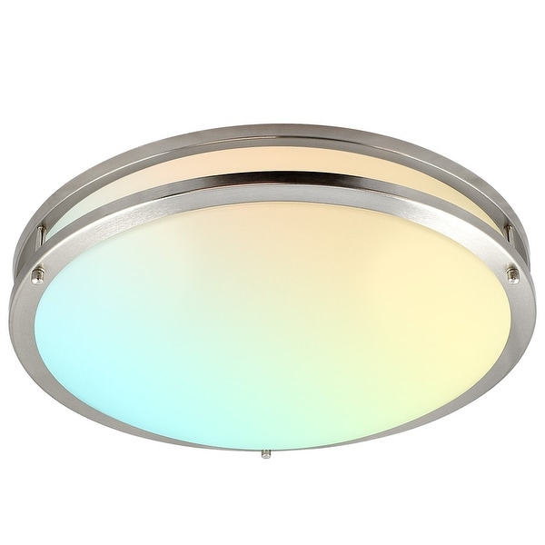 Luxrite 18 Inch LED Flush Mount Ceiling Light Color Temperature