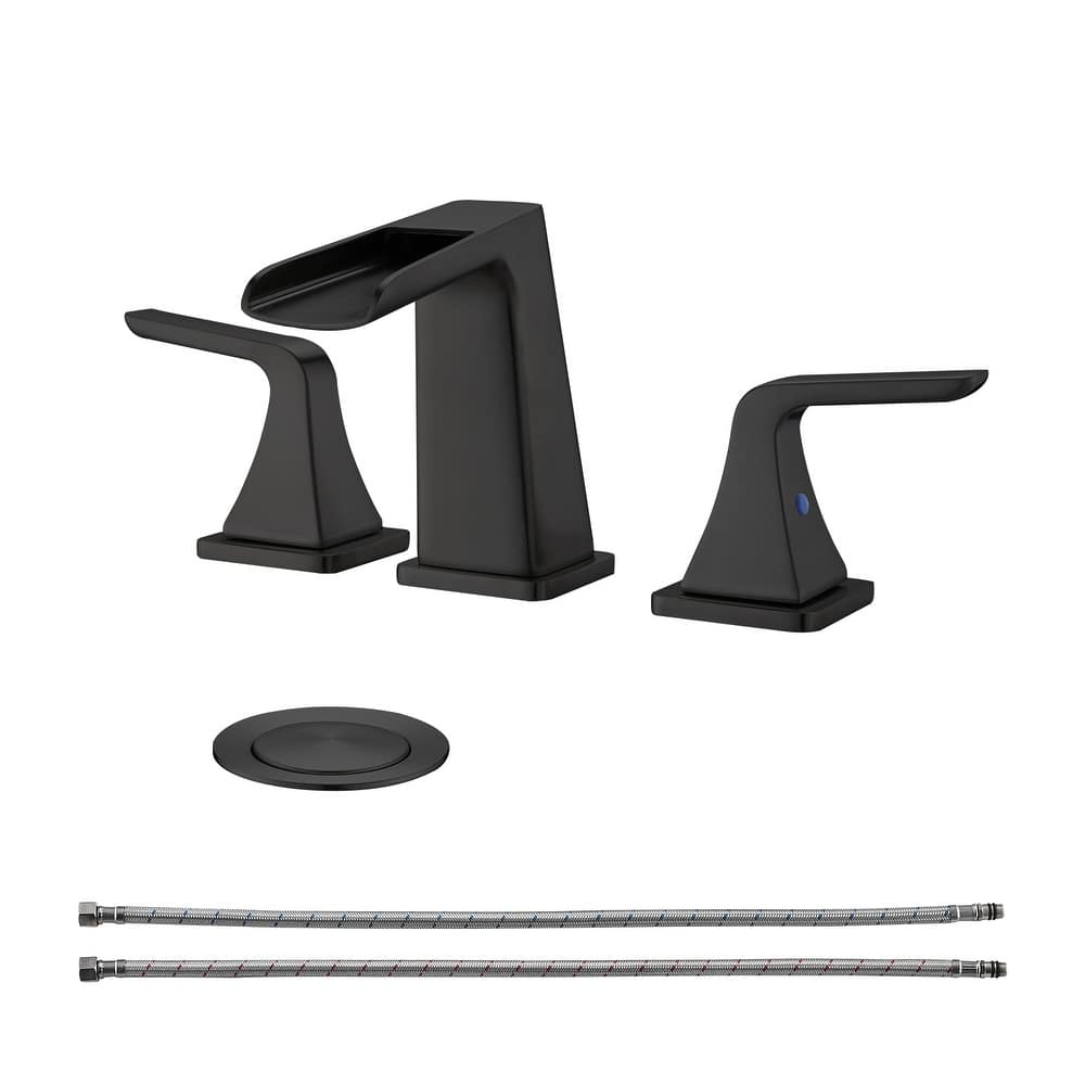 BATHLET 2 Handle Waterfall Bathroom Sink Faucet with Pop Up