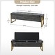 preview thumbnail 45 of 53, Alina Modern Upholstered Flip Top Storage Bench with Metal Legs by HULALA HOME