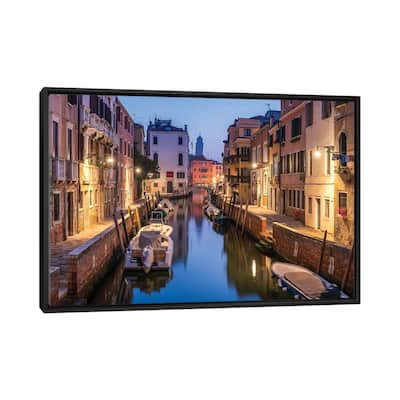 iCanvas "Romantic Canal In Venice, Italy" by Jan Becke Framed Canvas Print