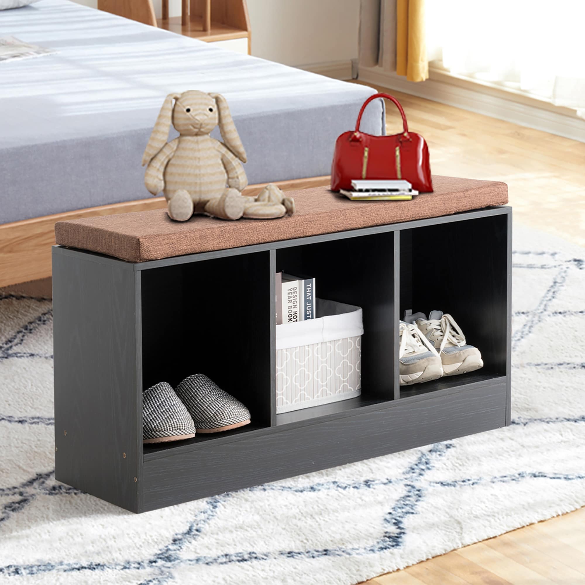 Entryway Bench Better Homes And Garden Bench Cushion Shoe Storage