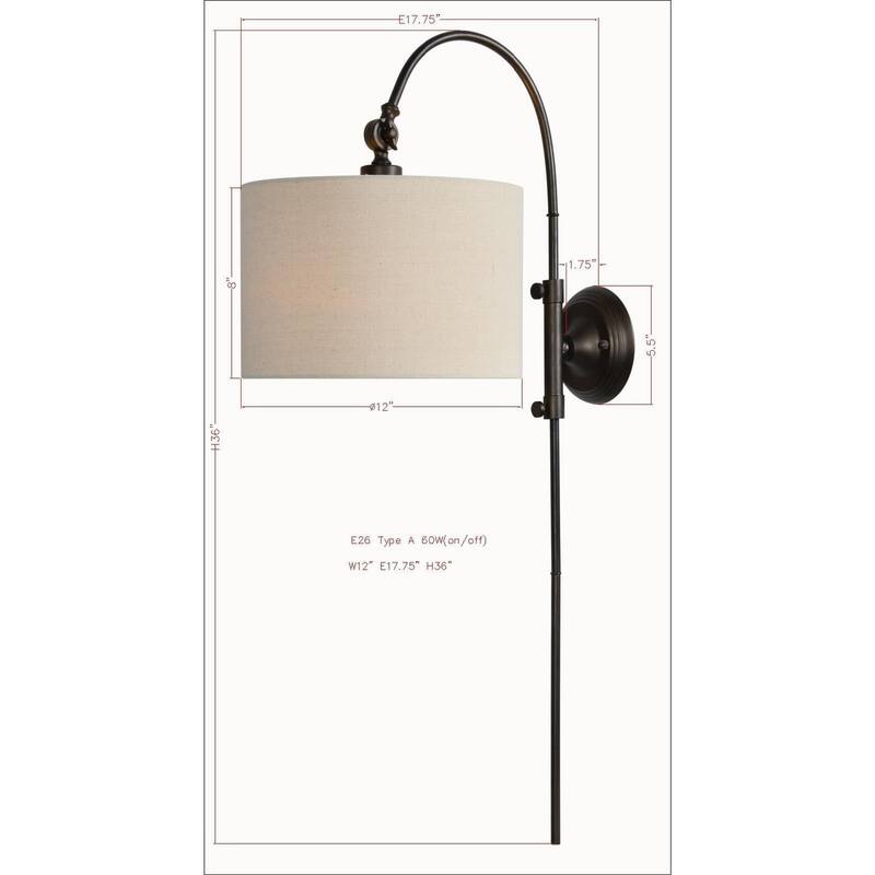 Wilson Metal Wall Sconce, Oil-Rubbed Bronze (Set of 2) - Oil-Rubbed Bronze
