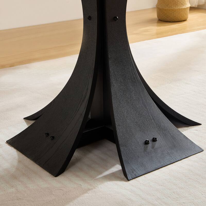 47.24" Round Modern MDF Dining Table for Kitchen