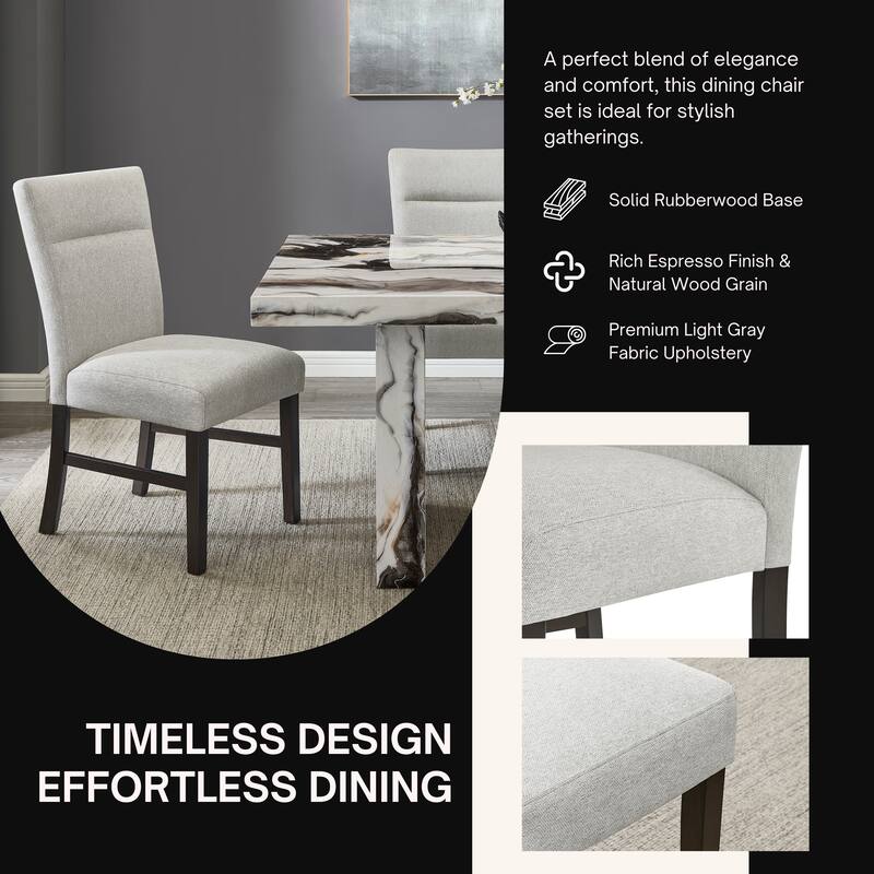 Roundhill Furniture Cavira Modern Faux Marble Dining Table with 4 Chairs and Bench