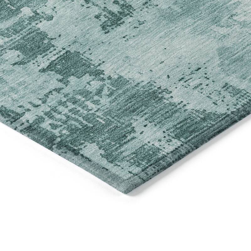 HomeRoots Abstract Transitional Rectangle Outdoor Rug