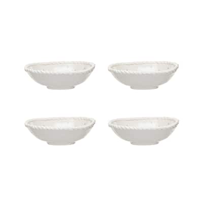 Stoneware Colanders with Twisted Edge - 10.4"L x 8.6"W x 3.1"H