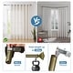 preview thumbnail 7 of 34, Modern Square Urn Adjustable Drapery Curtain Rod with Clip Rings