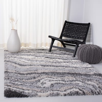 SAFAVIEH Fontana Shag Geanina Modern Abstract 2-inch Thick Rug