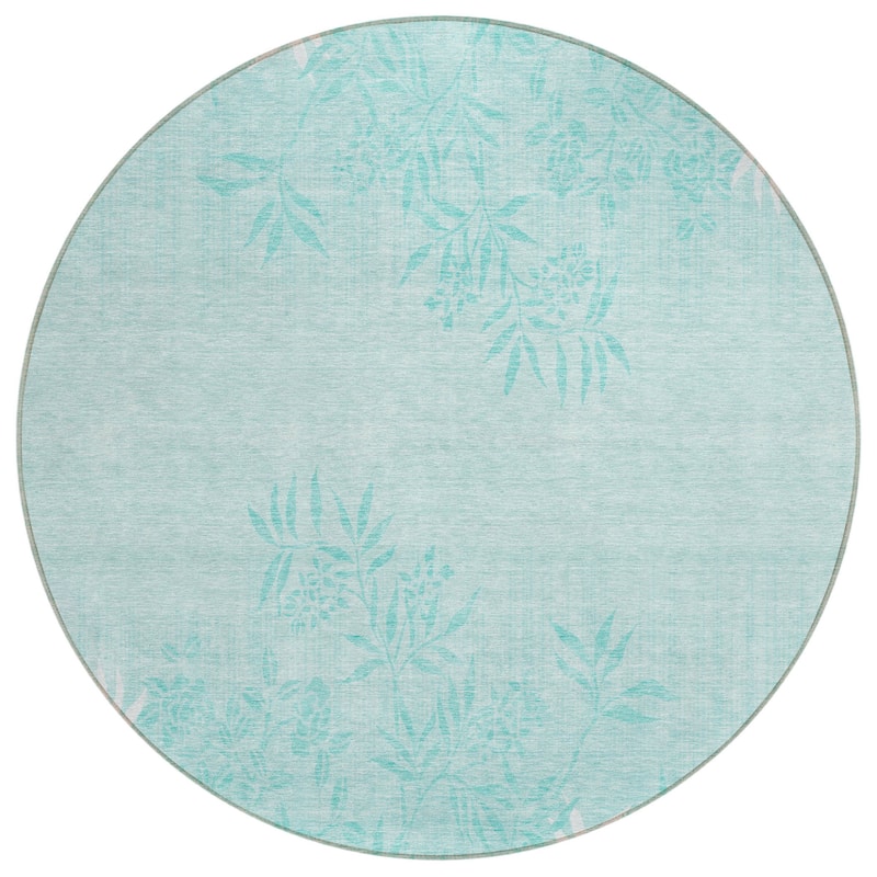 HomeRoots Floral Transitional Rectangle Outdoor Rug