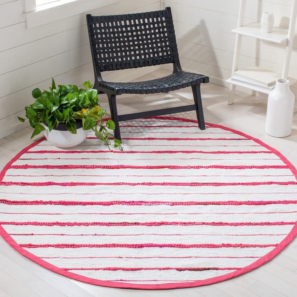 SAFAVIEH Handmade Montauk Satka Modern Stripe Rug