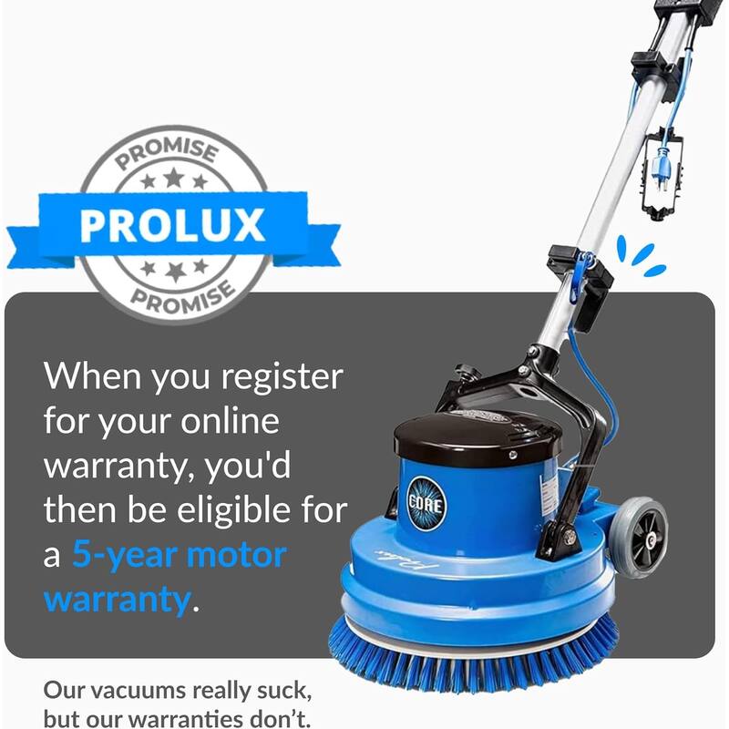Prolux Core 15" Heavy Duty Commercial Polisher Floor Buffer & Scrubber - Blue - 31x15
