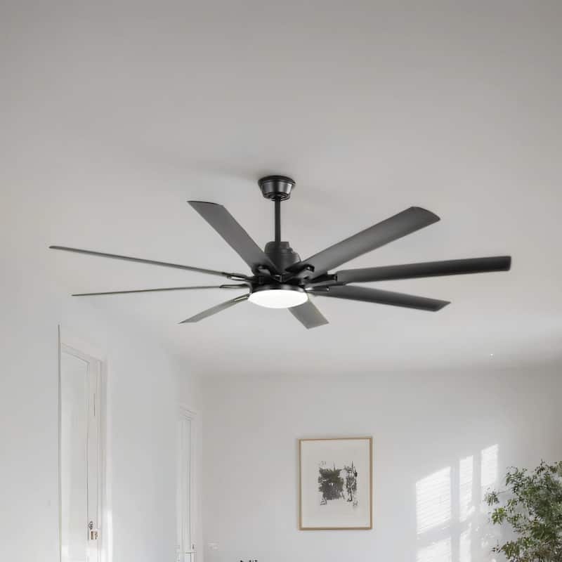 52" Ceiling Fan with Light - 6 Speeds, 8 ABS Blades, Voice Remote