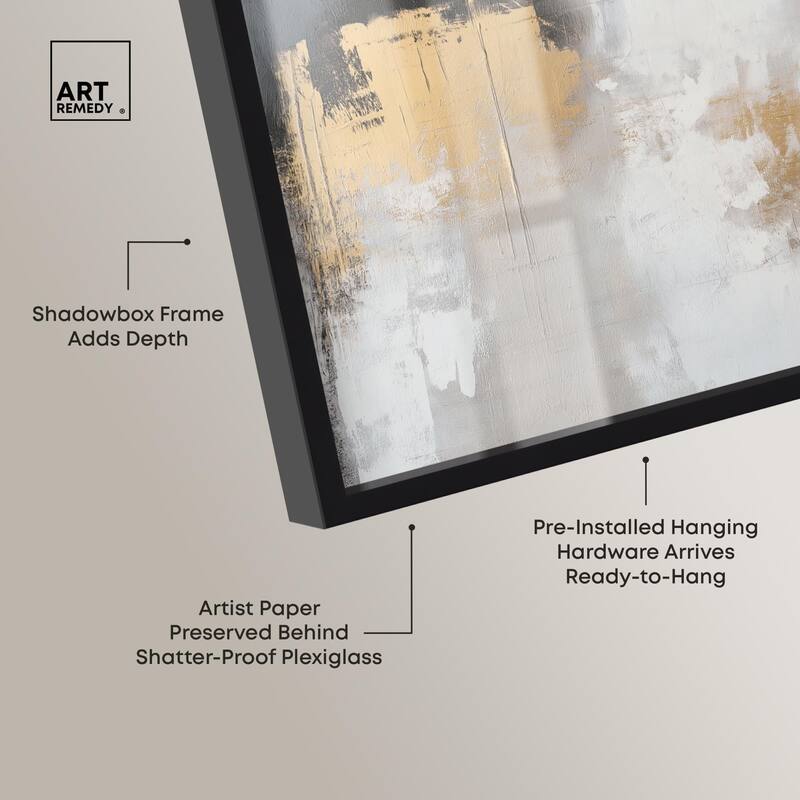 Gilded Gray I Shadowbox by Art Remedy