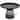 24" Matte Black Tray Top Aeryn Nesting Tabl With Smoky Gray Glass Base - 24x17