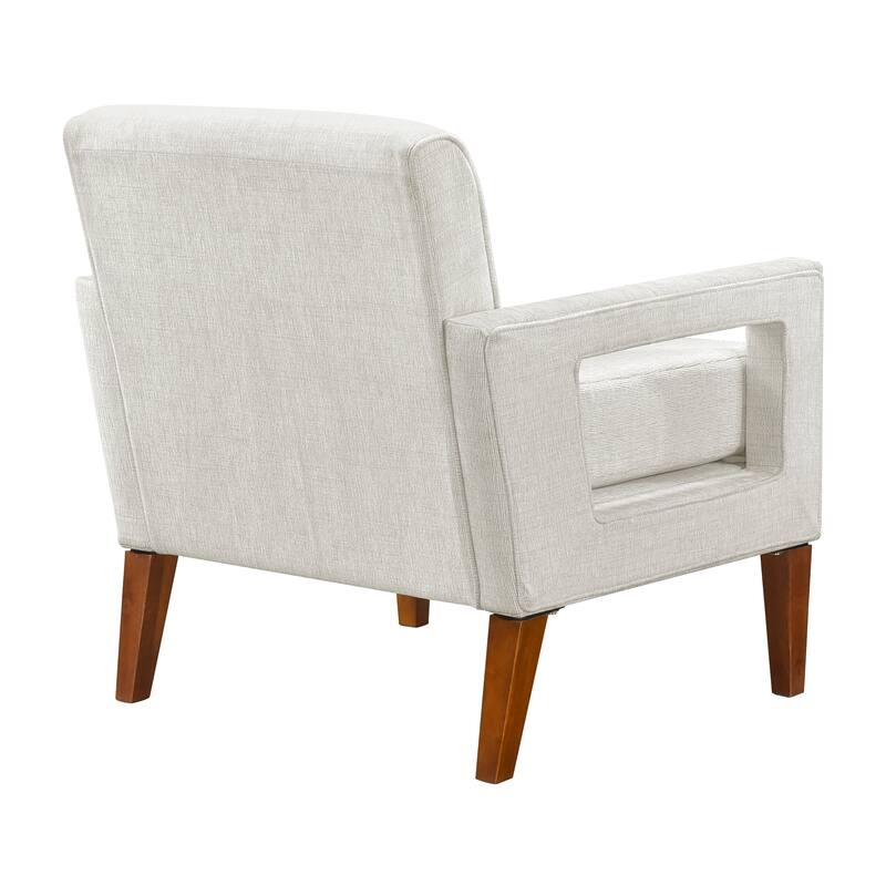 Vivian 29" Chenille Chair - Walnut Finish Solid Wood Legs