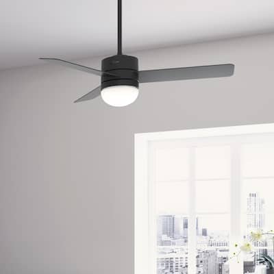 Hunter 54" WiFi Neutron Smart Ceiling Fan with LED Light Kit, Handheld Remote