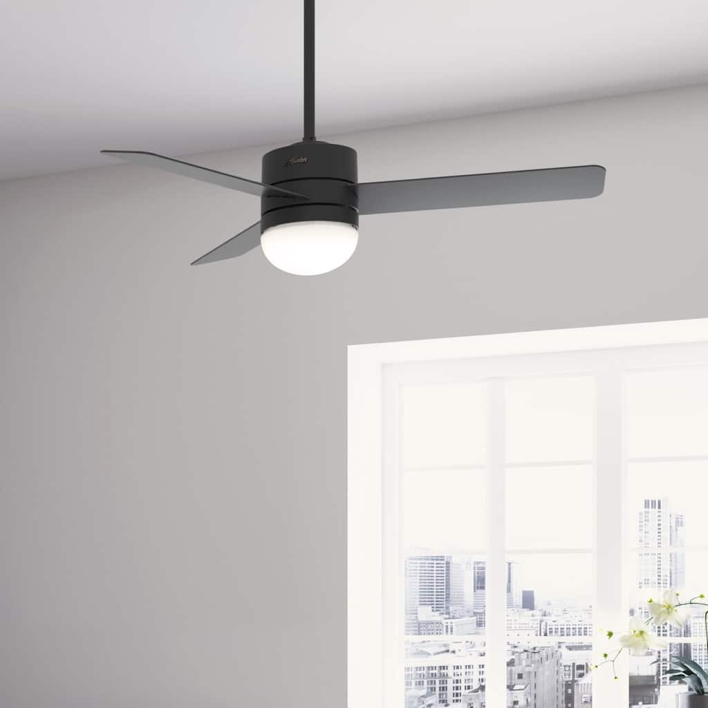 Hunter 54" WiFi Neutron Smart Ceiling Fan with LED Light Kit, Handheld Remote