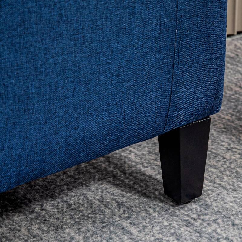 Upholstered Hidden Storage Ottoman Bench with Button Tufted, Lift Top