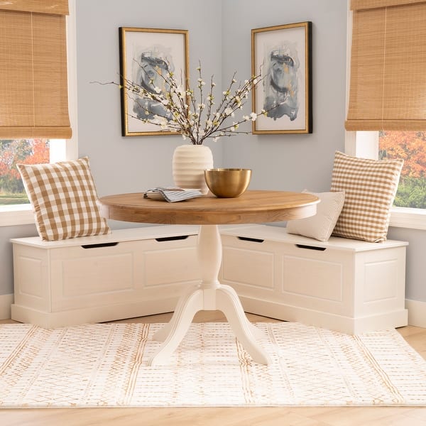 slide 2 of 12, Josie Two Tone Backless Corner Nook Set