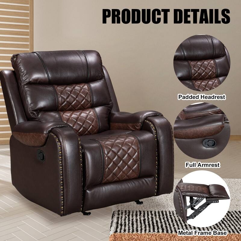 Big Size Faux Leather American Design Recliner Chair for Living Room