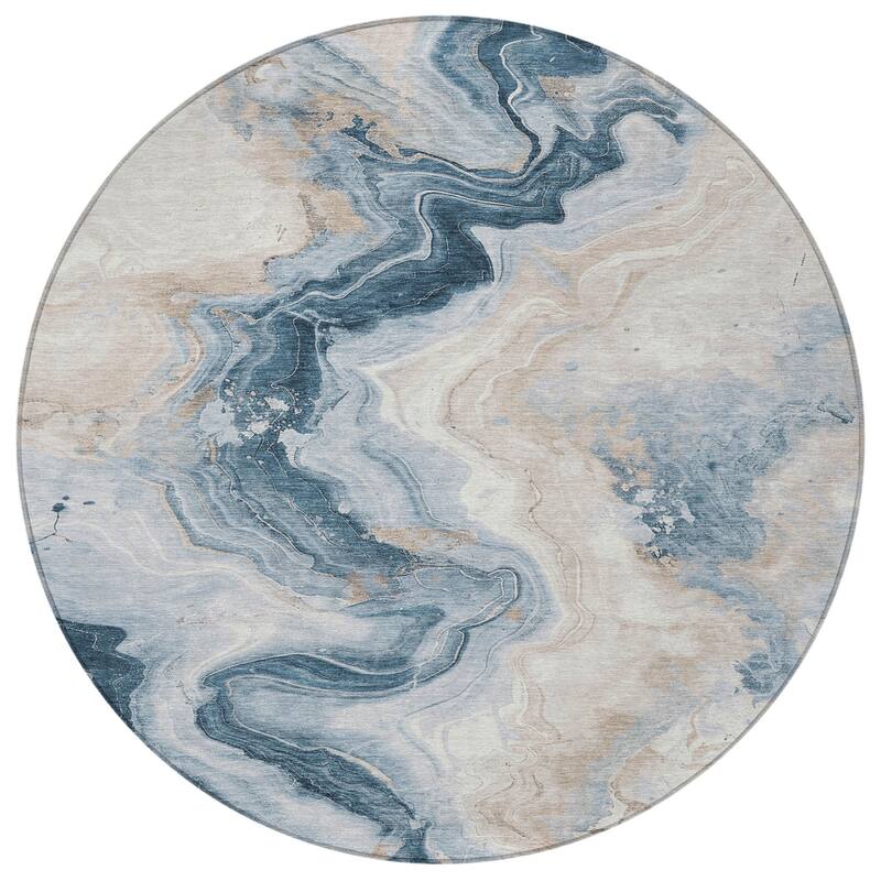 HomeRoots Abstract Transitional Rectangle Outdoor Rug