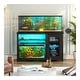 preview thumbnail 16 of 18, 55-75 Gallon Fish Tank Stand with Charging Station and LED Light, Reversible Aquarium Stand with Cabinet Black