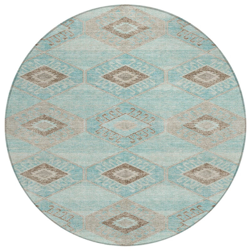 HomeRoots Aztec Transitional Rectangle Outdoor Rug