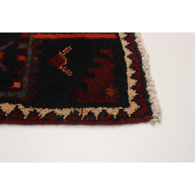 ECARPETGALLERY Hand-knotted Melis Vintage Burgundy Wool Rug - 4'11 x 13'11