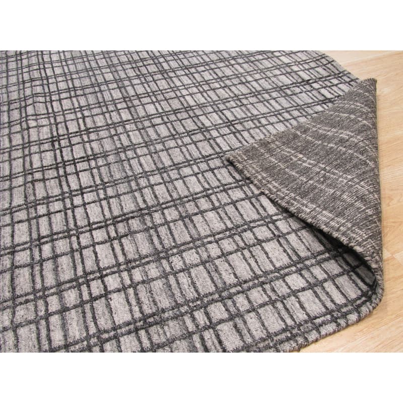 Silver Contemporary Geometric Thomas Area Rug - 5' x 8'
