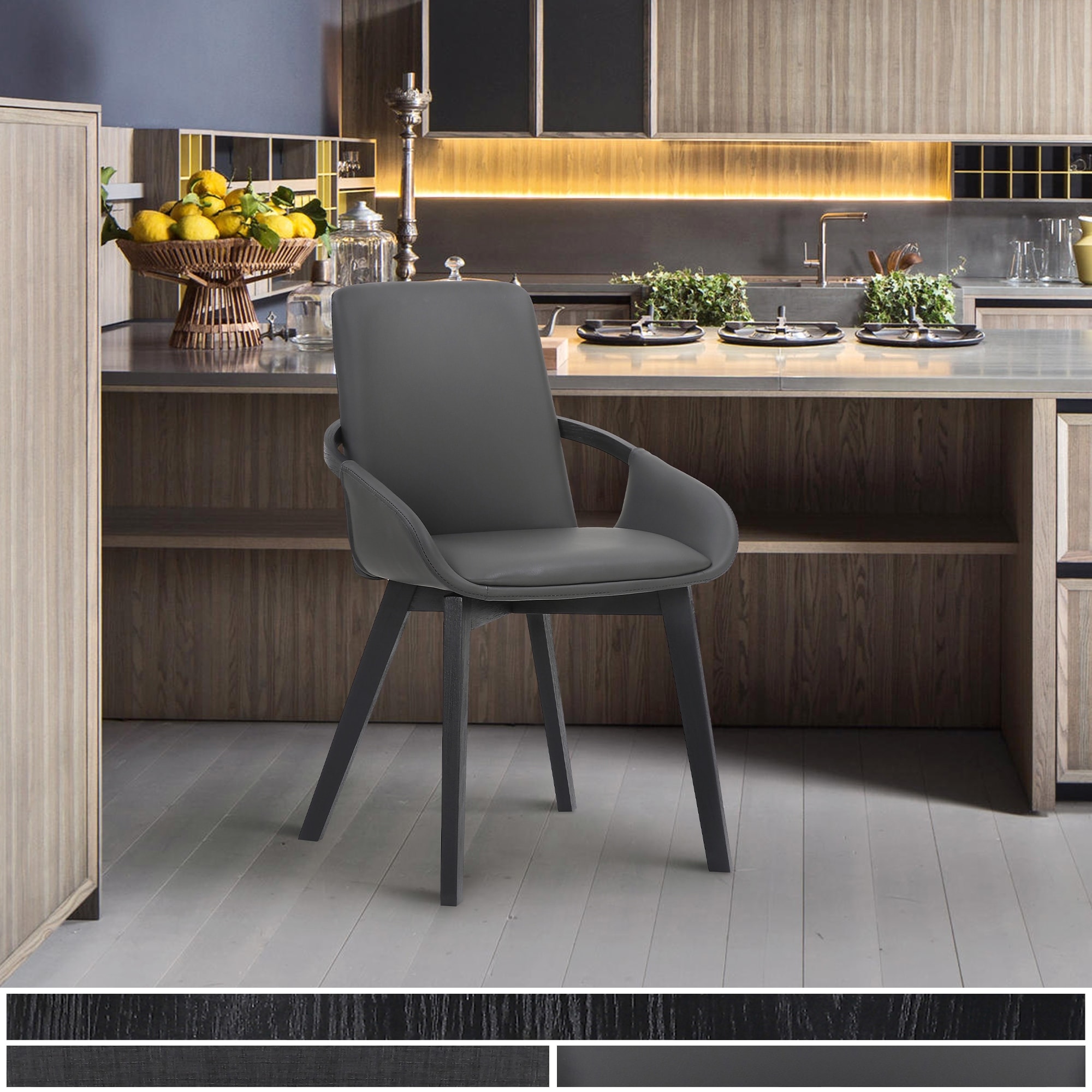 Greisen Modern Upholstered Wood Dining Room Chair - Picture 8 of 15