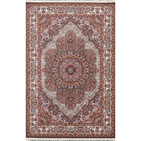 Traditional Floral Tabriz Persian Home Decor Area Rug Bedroom Carpet - 4'11" x 7'4"