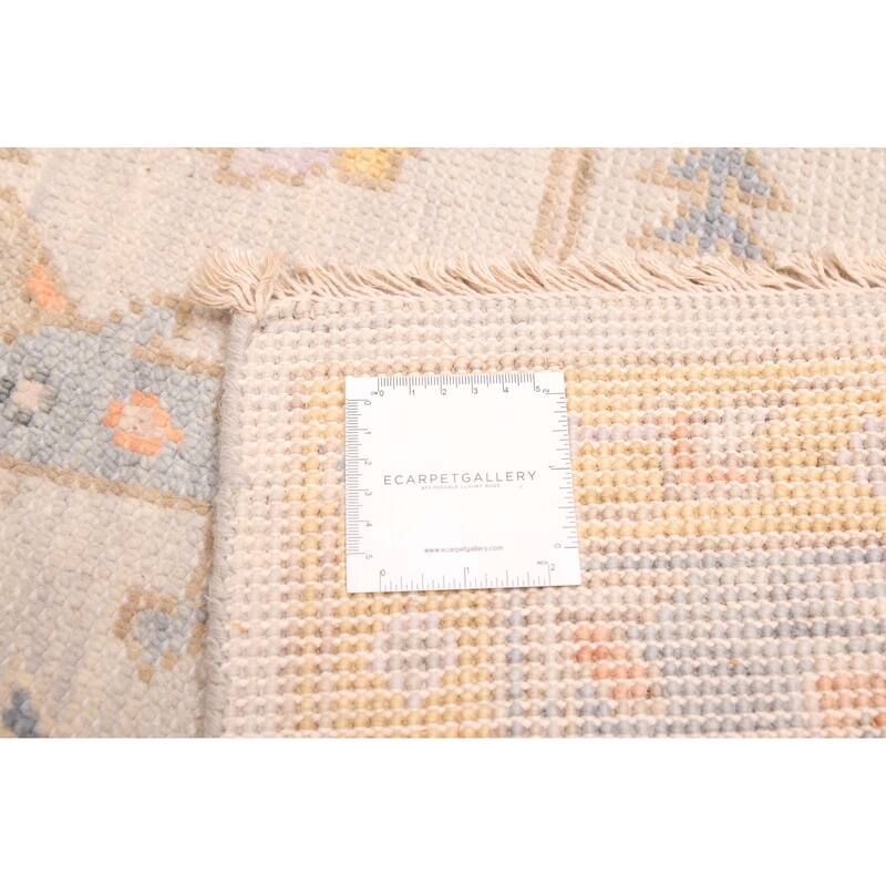 ECARPETGALLERY Hand-knotted Modern Oushak Light Grey Wool Rug - 7'11 x 10'0