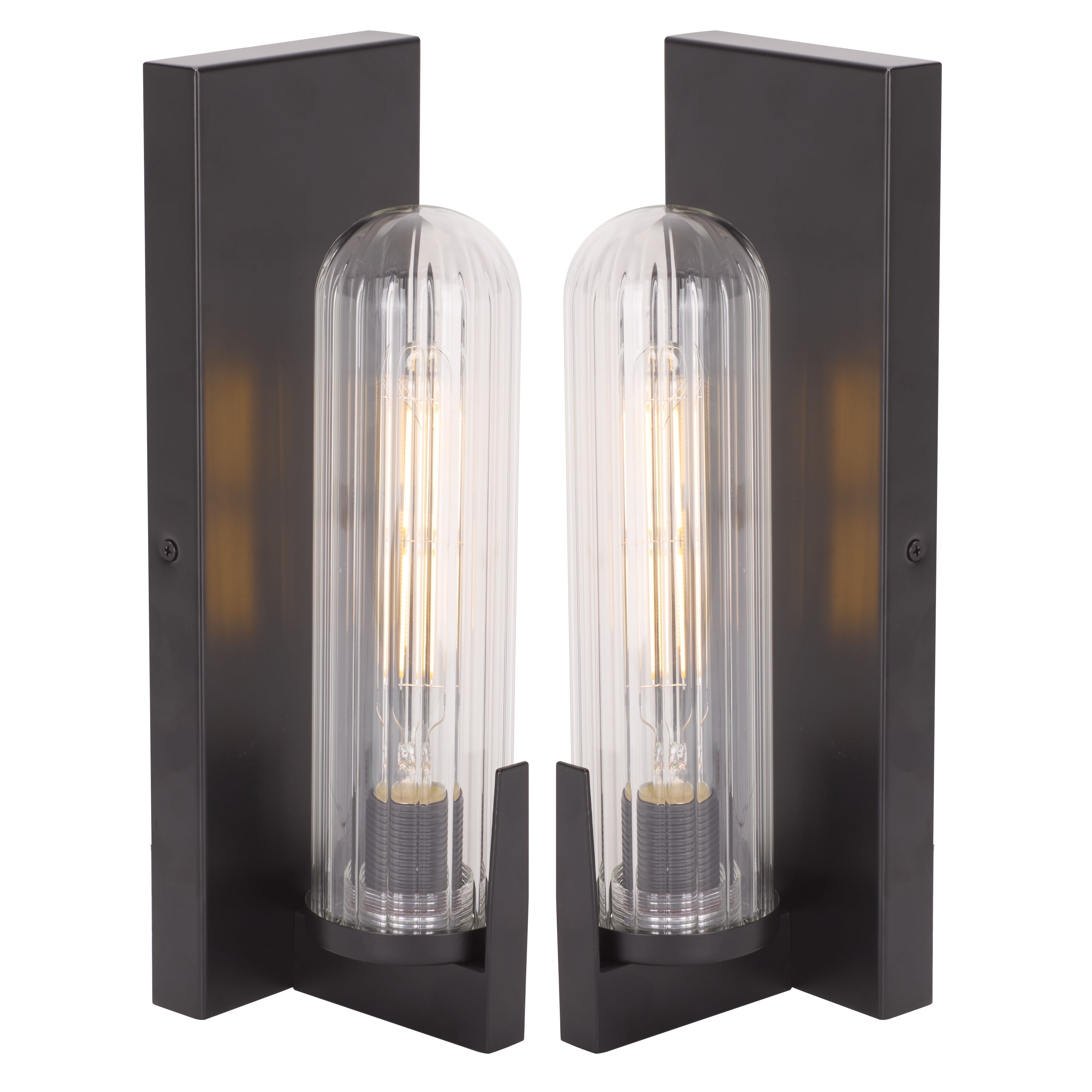 SAFAVIEH Couture Nicola 13-Inch LED Glass Wall Sconce Set of 2 - 4" W x 5" D x 13" H