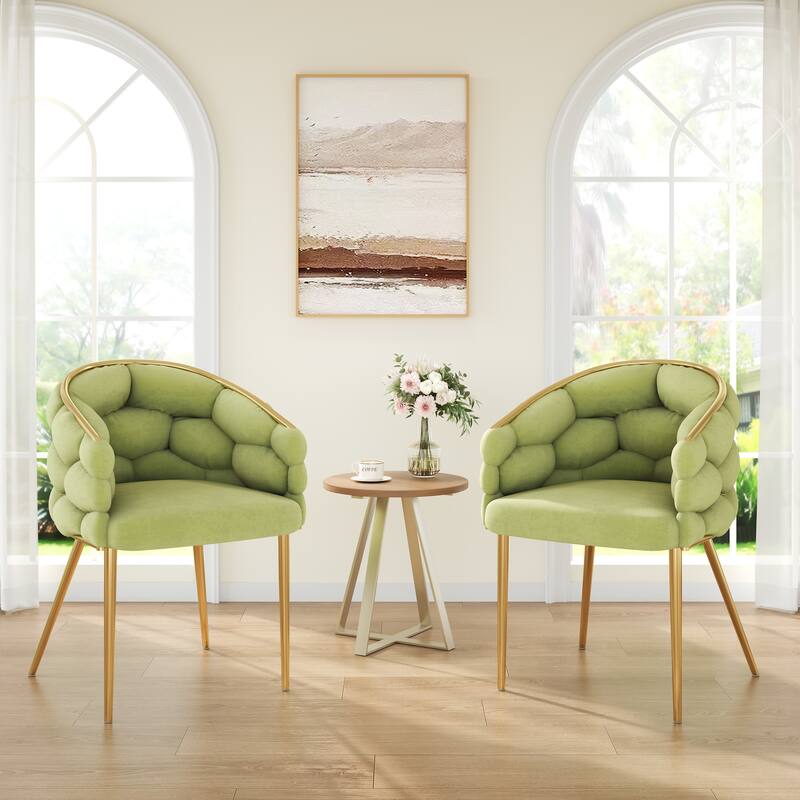 Middlemist Velvet Barrel Accent Chairs by Christopher Knight Home - Green-Set of 2