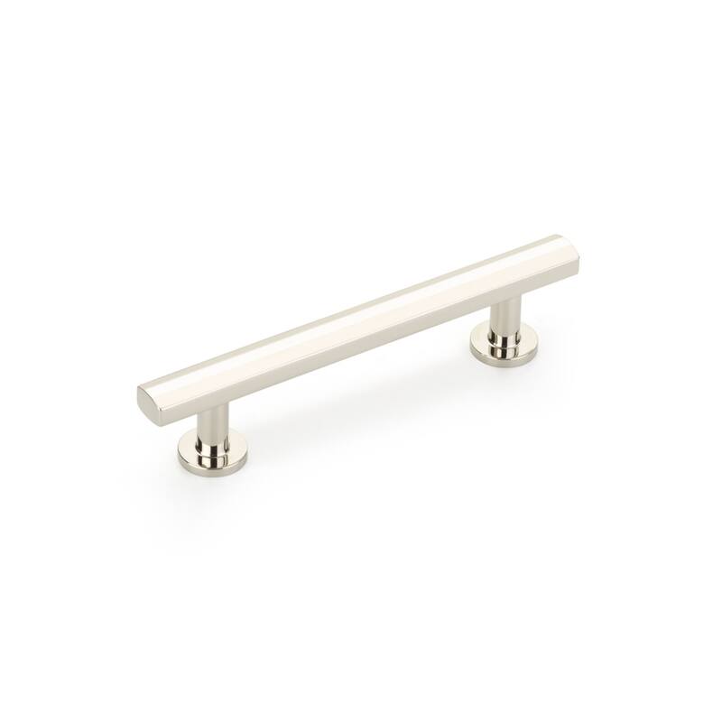 Schaub and Company Heathrow 4" Center to Center Contemporary Solid - Polished Nickel