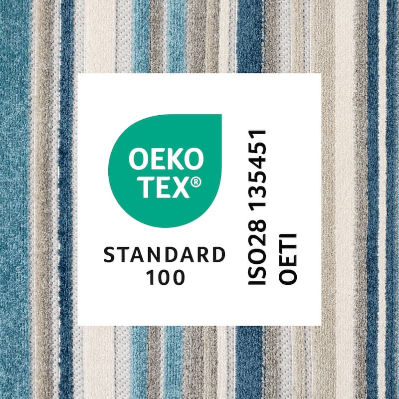 TOWN & COUNTRY EVERYDAY Rio Multicolor Stripe Indoor Outdoor Area Rug, UV Fade Resistant, High-Low Pile