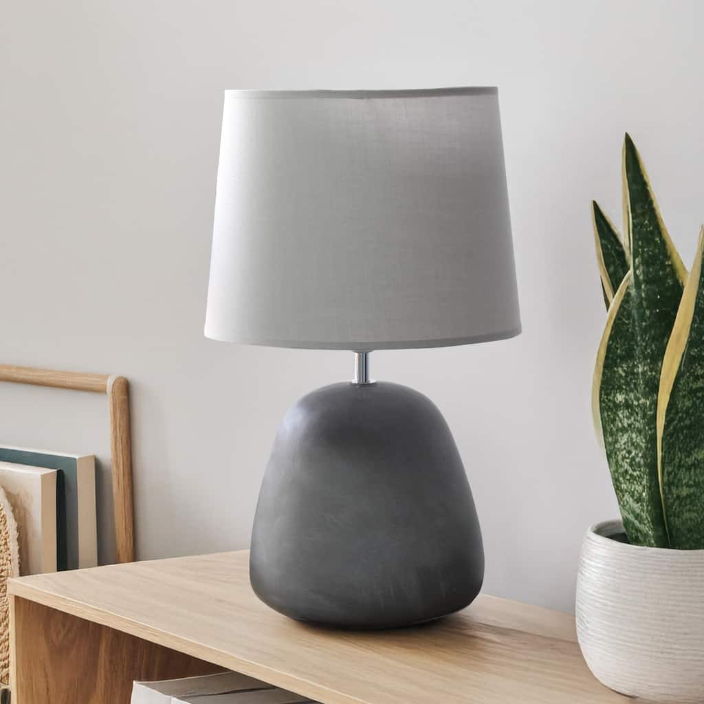 Concrete Table Lamp with Tapered Shade - 17" - Gray