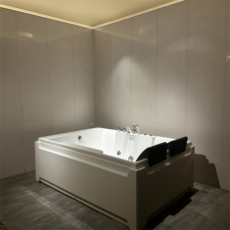 Whirlpool Tub,73" x 48" Jetted Bathtub for 2 Person
