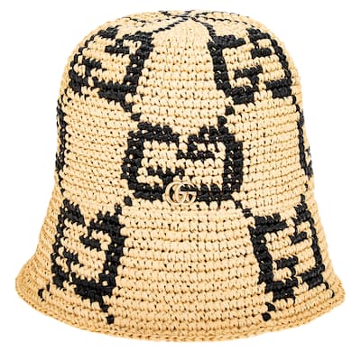 Gucci GG Woven Straw Bucket Hat