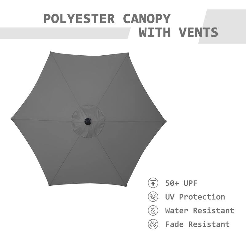 Autlaycil 7.5FT Patio Umbrella with Tilt and Crank