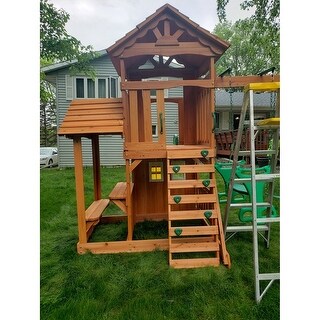 Shop Backyard Discovery Tanglewood All Cedar Swingset Brown