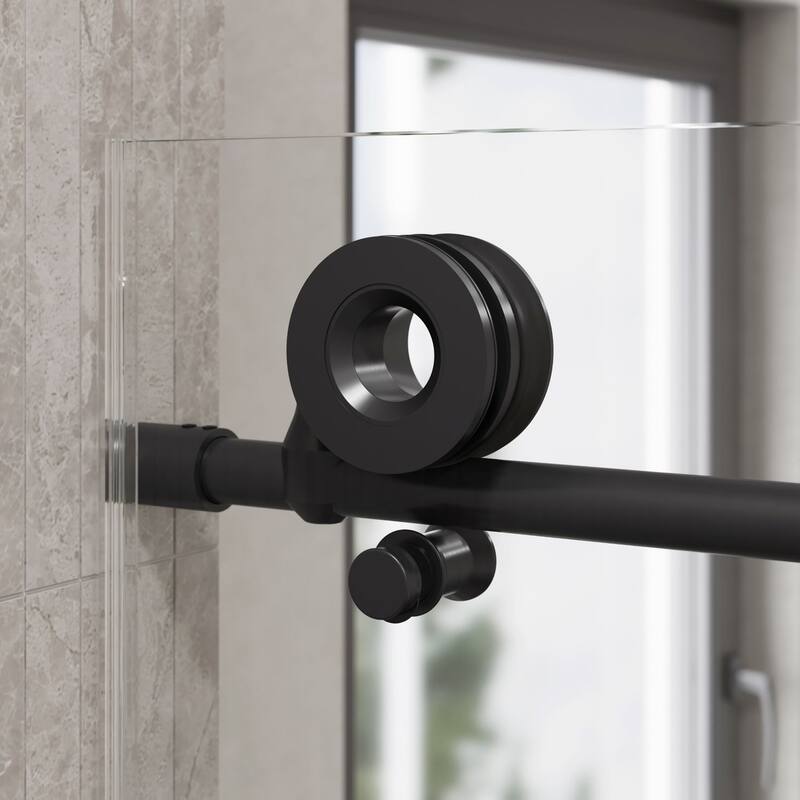 Seawin Hugo 56 - 60 x 78 inches Frameless Sliding Shower Door 3/8 in. (10 mm) Clear Tempered Glass with NanoShield Coating