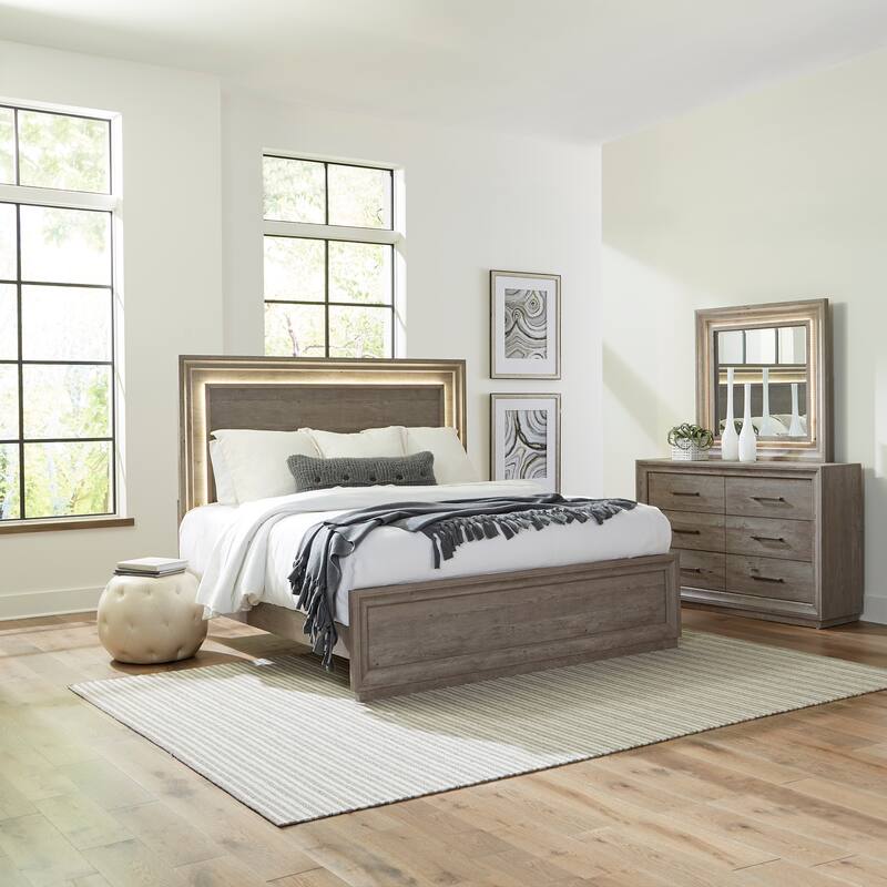Liberty Furniture Horizons Panel Bedroom Set Various Options - King or Queen - King - 3 Piece