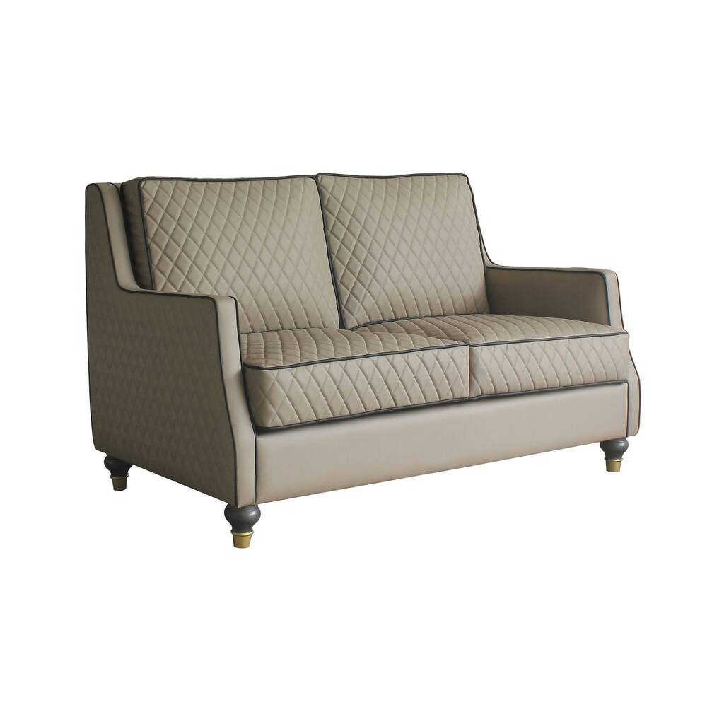 ACME House Marchese Loveseat in Tan and Tobacco