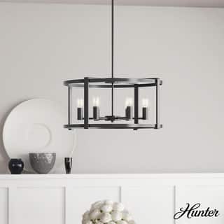 Hunter Astwood 26" 6 Light Chandelier, Dining Room, Kitchen, Cage - Art-Deco, Transitional, Contemporary