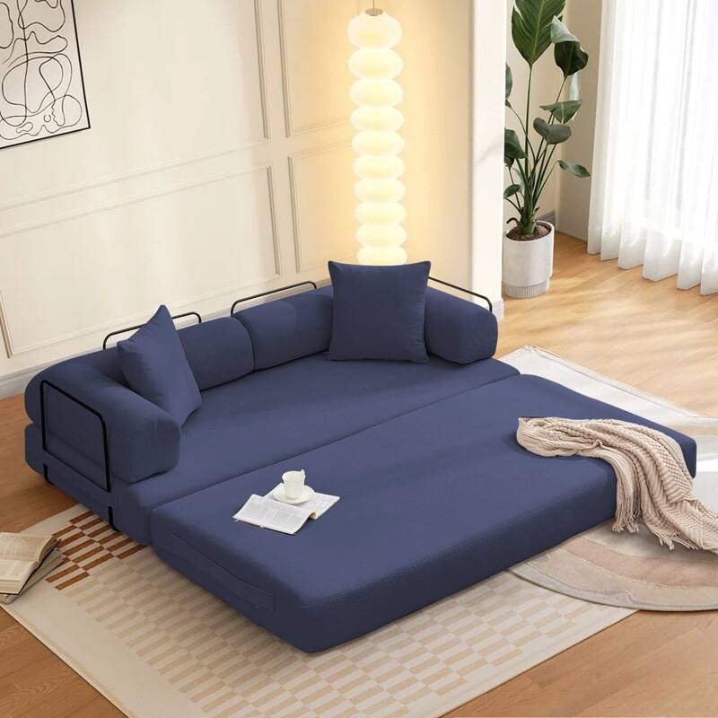 Folding Convertible Sleeper Sofa Bed with Modular Design Perfect for Living Room and Guest Space