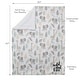 preview thumbnail 2 of 4, Lambs & Ivy Jungle Friends Elephant/Giraffe Safari Soft Fleece Baby Blanket
